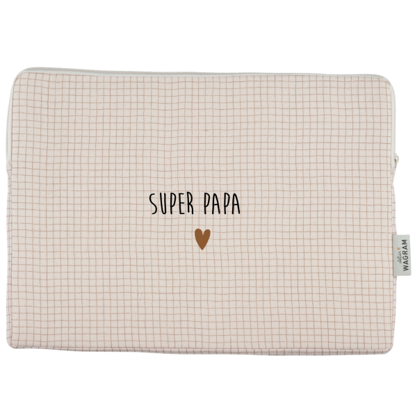 pochette ordinateur housse gaze petits carreaux