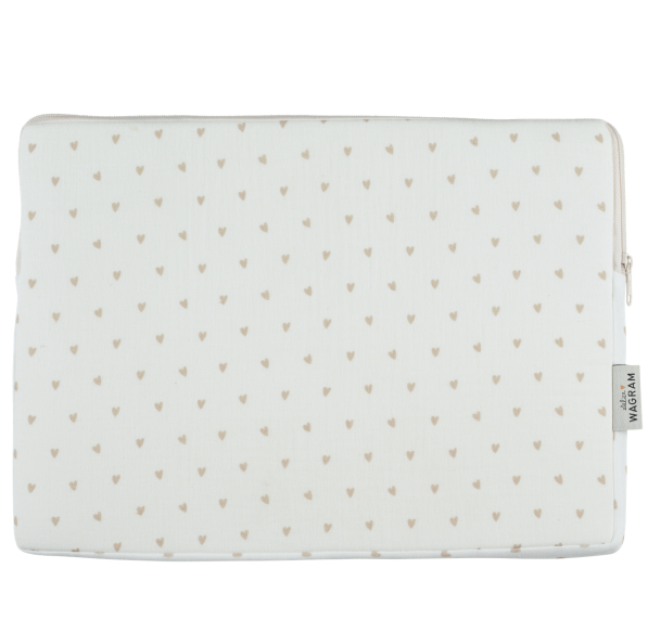 pochette ordinateur housse gaze coeurs
