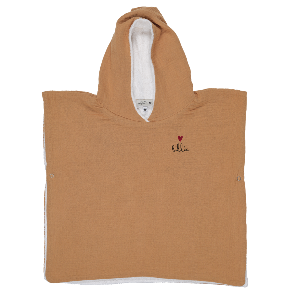 poncho gaze de coton camel
