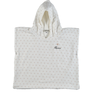 poncho gaze de coton coeurs