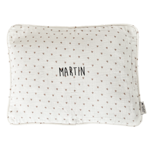 Housse de coussin en gaze de coton cœurs
