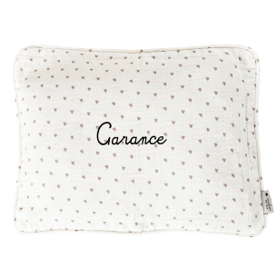 Housse de coussin en gaze de coton cœurs