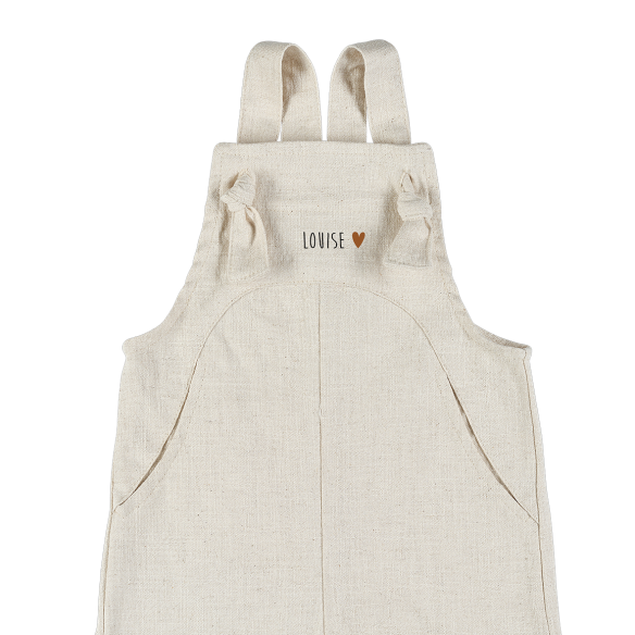 salopette en lin naturel personnalisable
