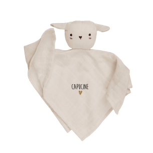 Doudou lange agneau ecru