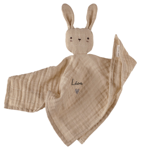 Doudou lange lapin beige