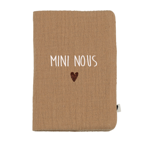 porte protège passeport gaze camel