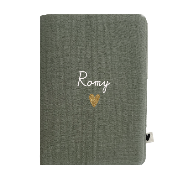 porte protège passeport gaze vert