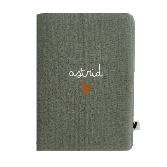 porte protège passeport gaze vert