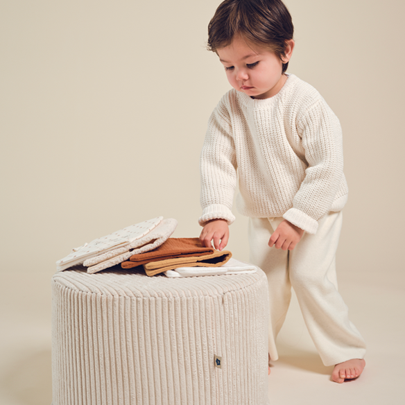 Protège carnet en gaze de coton personnalisé