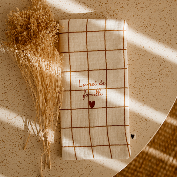 protège livret de famille velours personnalisé