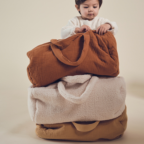 Grand sac polochon gaze écru