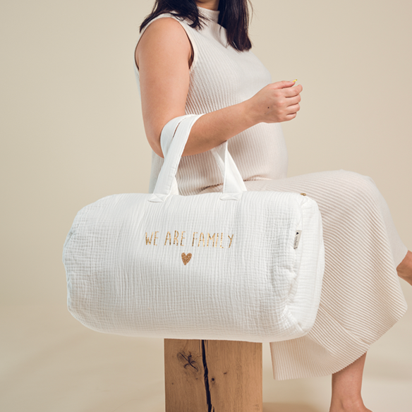 Grand sac polochon gaze écru