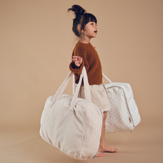 mini valise en gaze de coton coeurs - sac week end
