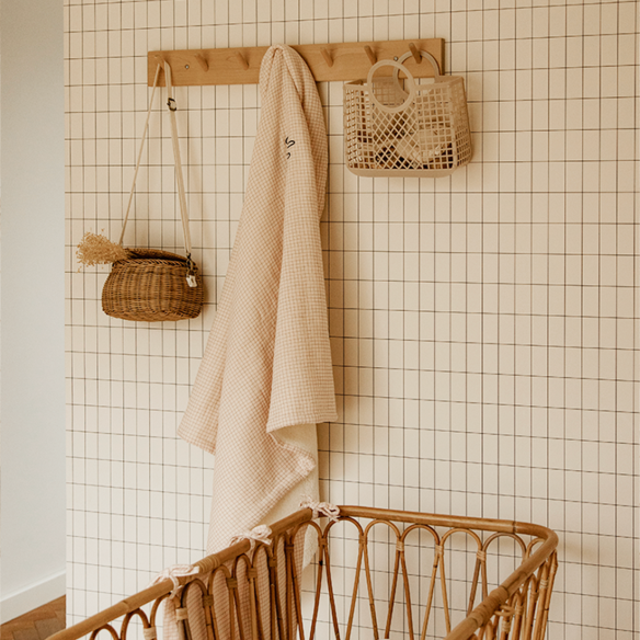 couverture pilou moumoute gaze camel