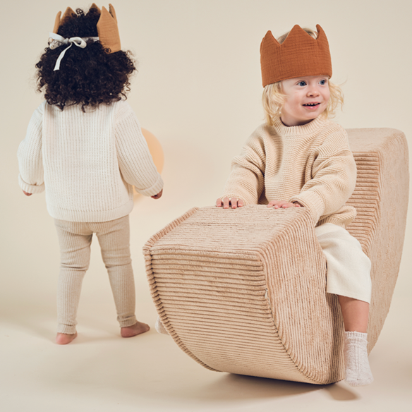 couronne gaze de coton caramel à personnaliser - cadeau anniversaire