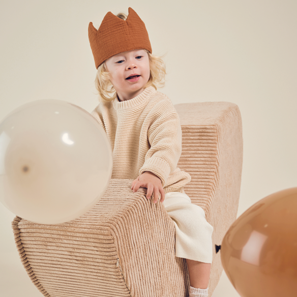 couronne gaze de coton caramel à personnaliser - cadeau anniversaire