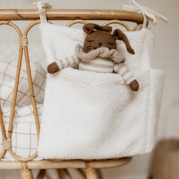 range doudou poche de rangement gaze petits carreaux