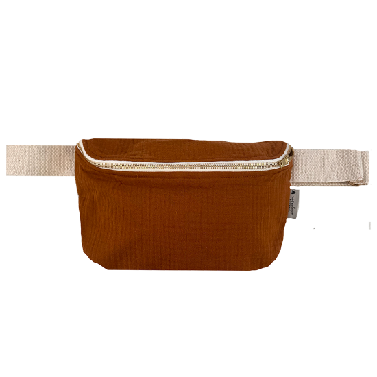 Sac banane enfant gaze de coton caramel