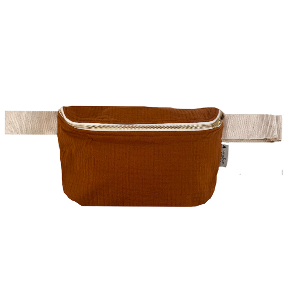 Sac banane enfant gaze de coton caramel