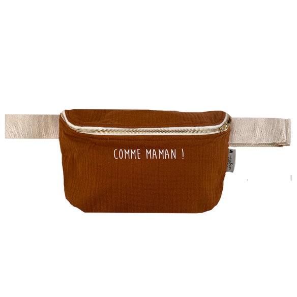 Sac banane enfant gaze de coton caramel