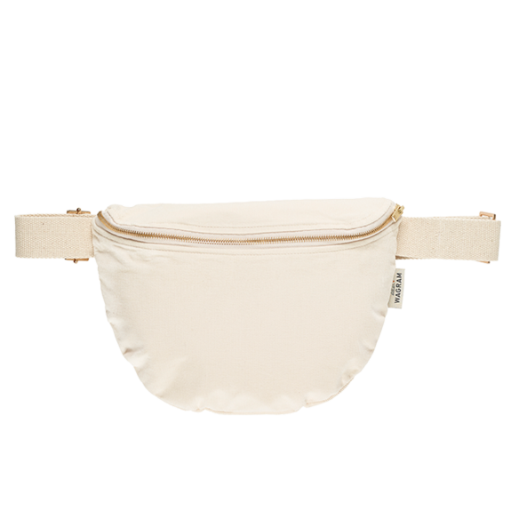 sac banane adulte velours ecru