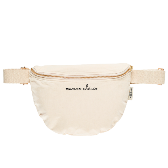 sac banane adulte velours ecru