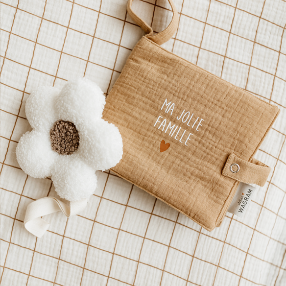 mini album gaze de coton camel à personnaliser