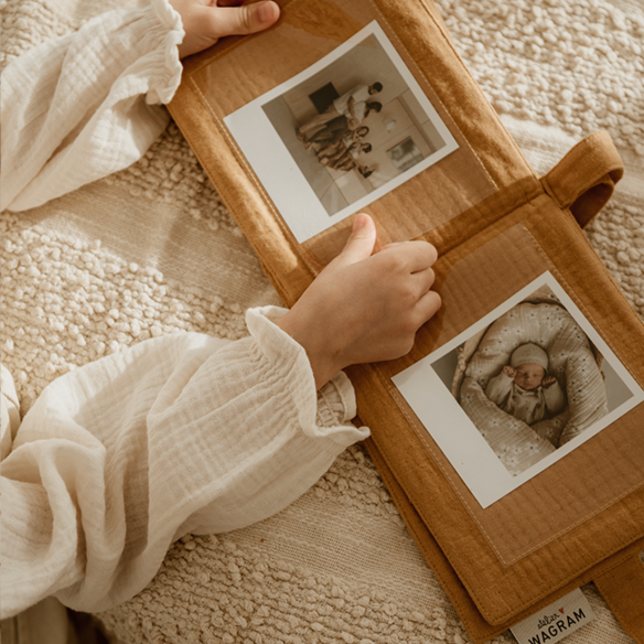 mini album gaze de coton camel à personnaliser