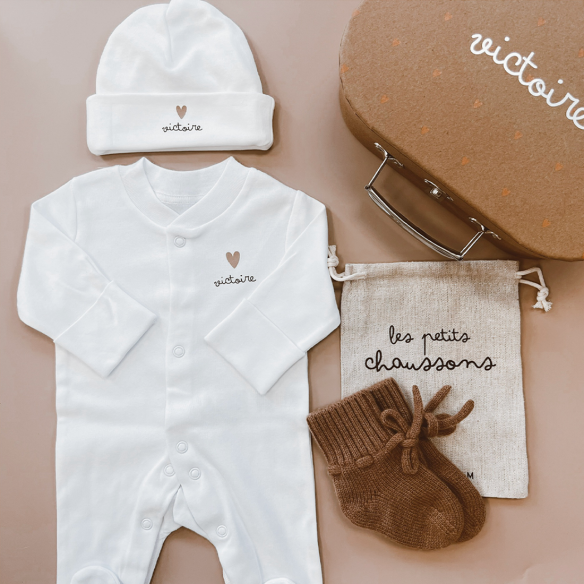 chaussons en laine mérinos bébé naissance rouille terracotta