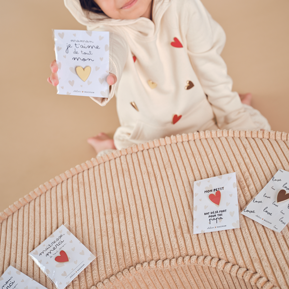 pins carte noel gold