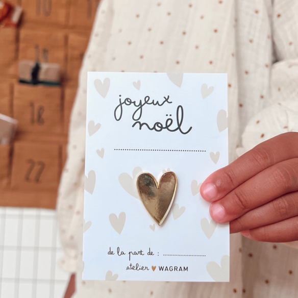 pins carte noel gold