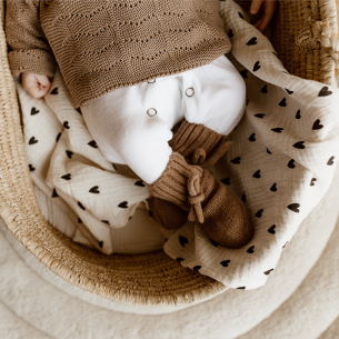 lange coeurs gaze de coton