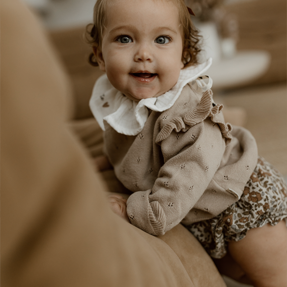 col amovible gaze de coton ecru