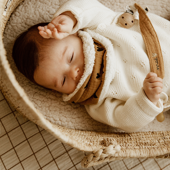 snood bébé enfant gaze écru moumoute snood bébé enfant gaze écru moumoute