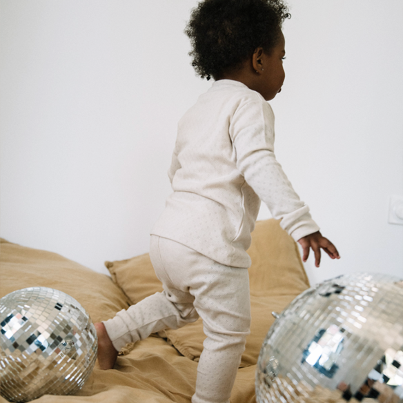 ensemble homewear ajouré beige