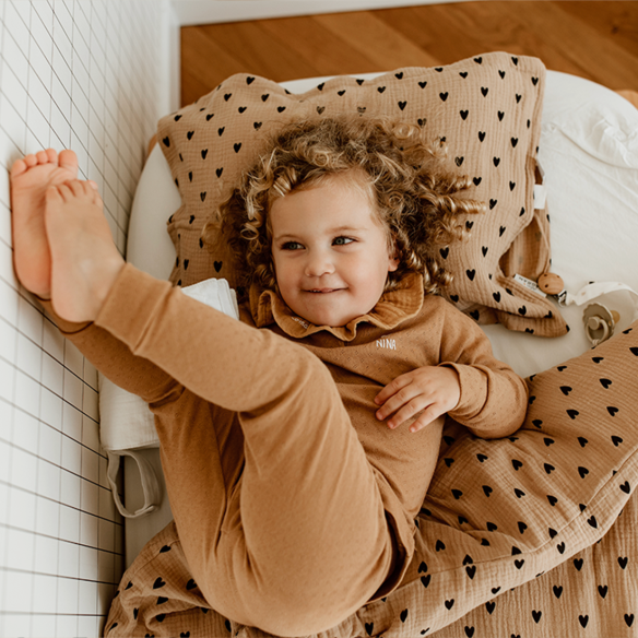 ensemble homewear ajouré caramel