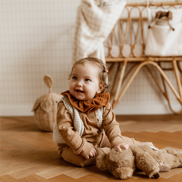 ensemble homewear ajouré caramel