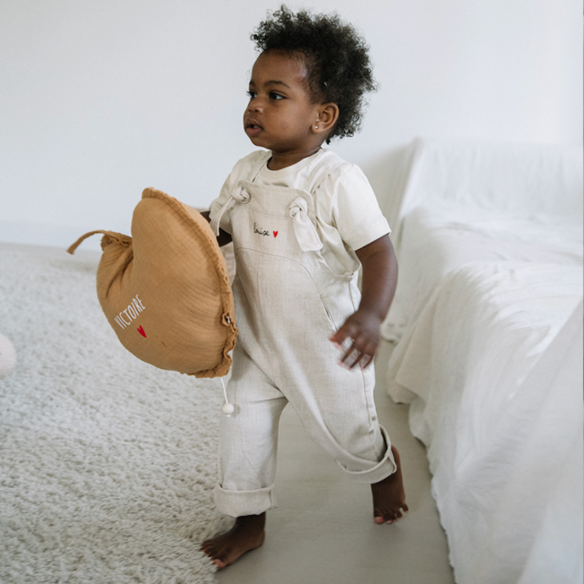 salopette en lin naturel personnalisable