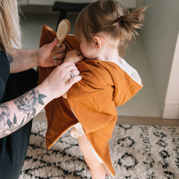 poncho gaze de coton caramel poncho gaze de coton caramel