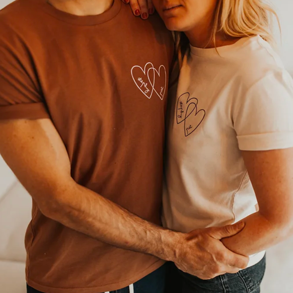 T-shirt double love personnalisable