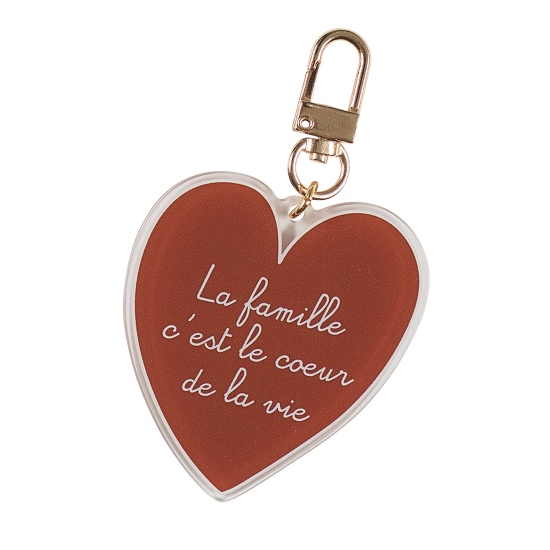 porte-clé la famille c'est le coeur de la vie