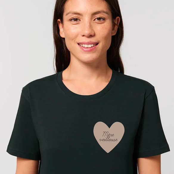 T-shirt noir adulte personnalisable