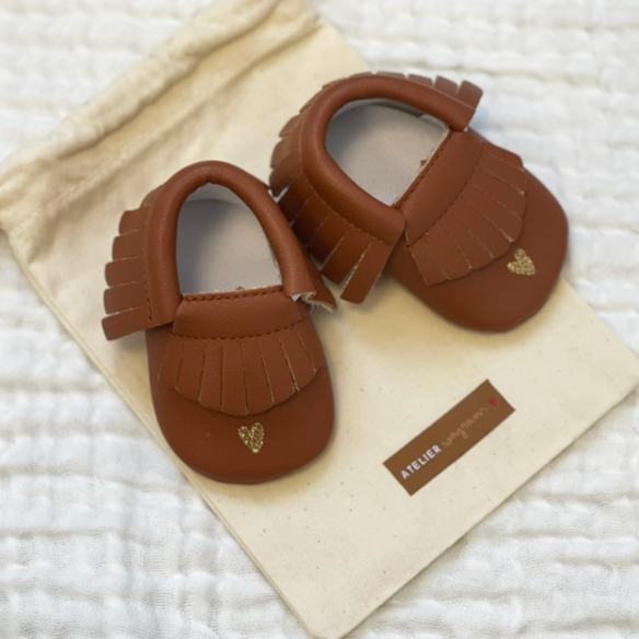 chaussons bébé simili cuir personnalisé