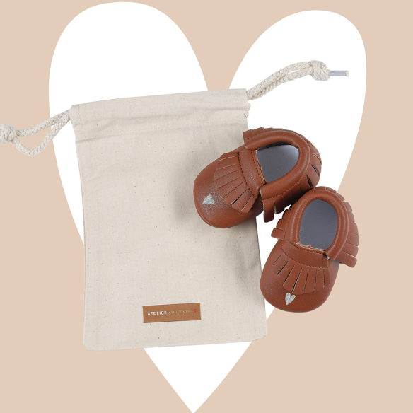 chaussons bébé simili cuir personnalisé