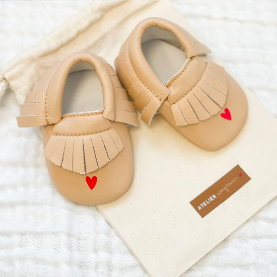 chaussons bébé simili cuir personnalisé