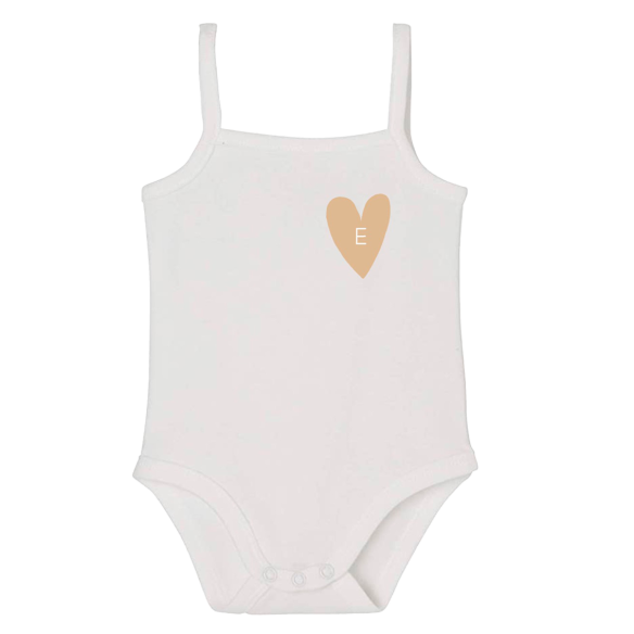 bodies bretelles fines coeur ABC personnalisable