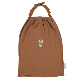 serviette de cantine en gaze de coton gaze caramel