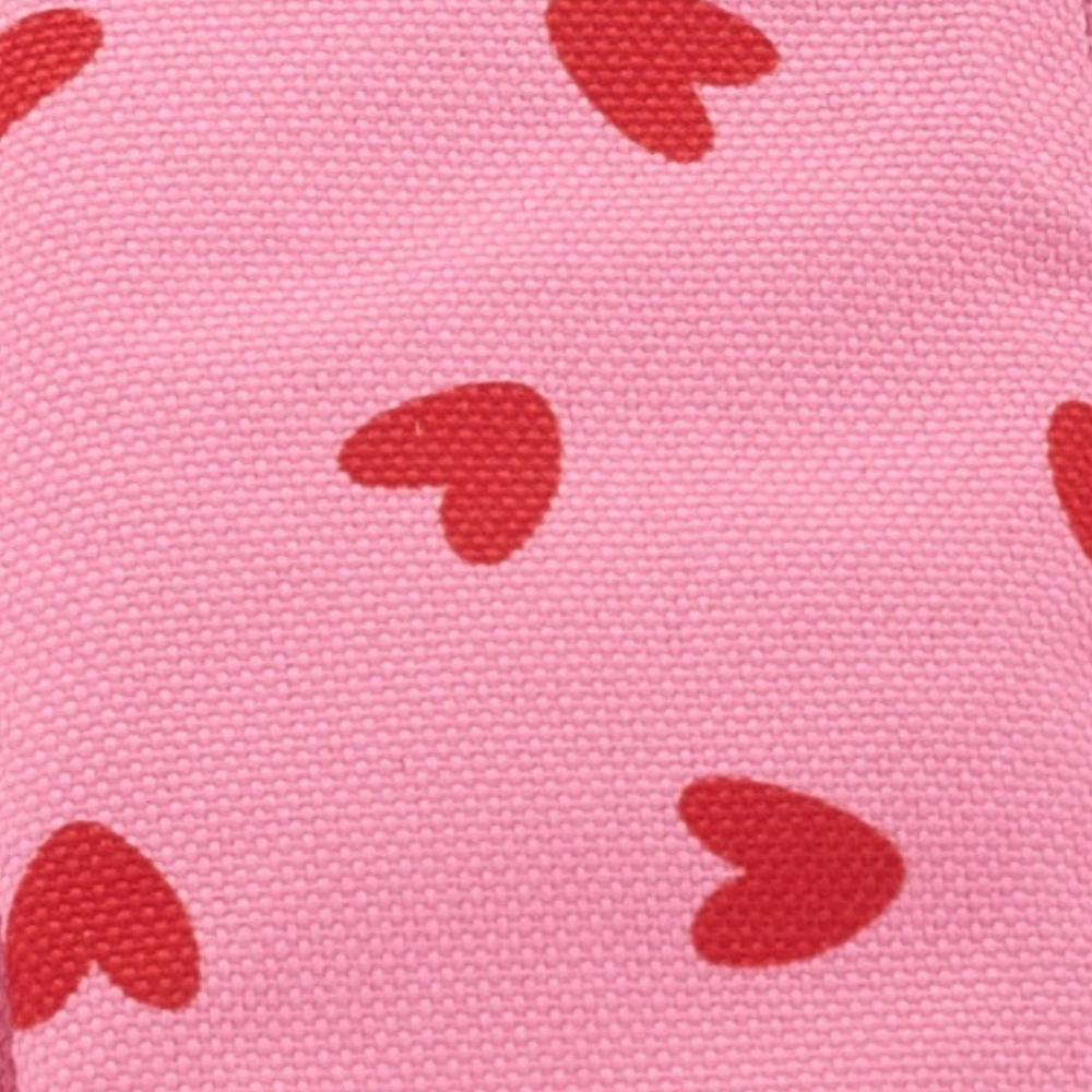 coeurs rouge / fond rose