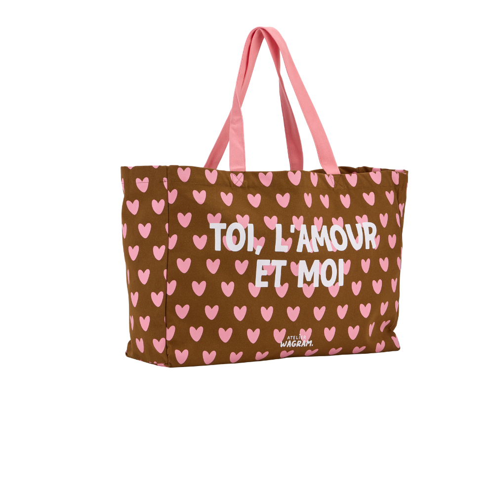 toi l'amour et moi marron/rose