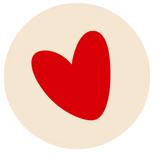 crème coeurs rouges